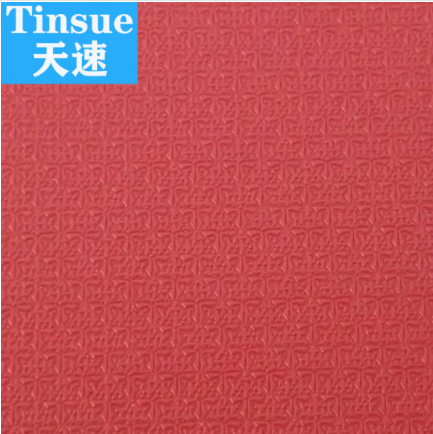 天速 比賽地膠乒乓球地膠 PVC運動地板乒乓球器材地板  1.2mm耐磨層-櫻花紅 5.0mm厚