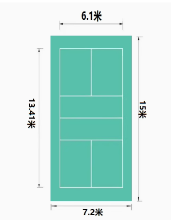 匹克球地板地膠包安裝包畫線包（一片場地）